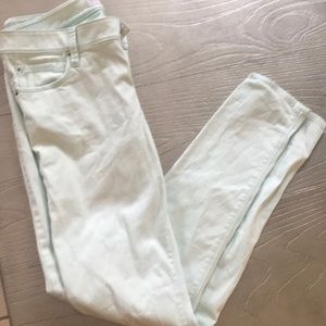 Pastel mint skinny jeans